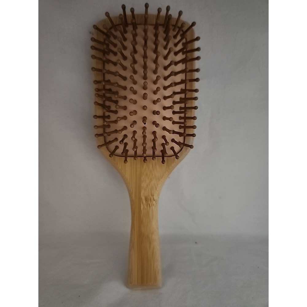 Natural Bamboo Paddle Hair Brush Detangling Scalp Massage Eco‎ Friendly Wood